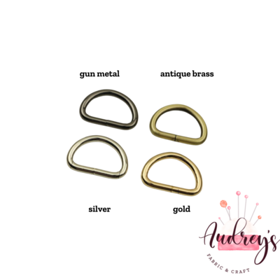 Gold | 25mm (1&#39;&#39;) D-Rings, 2-Pack