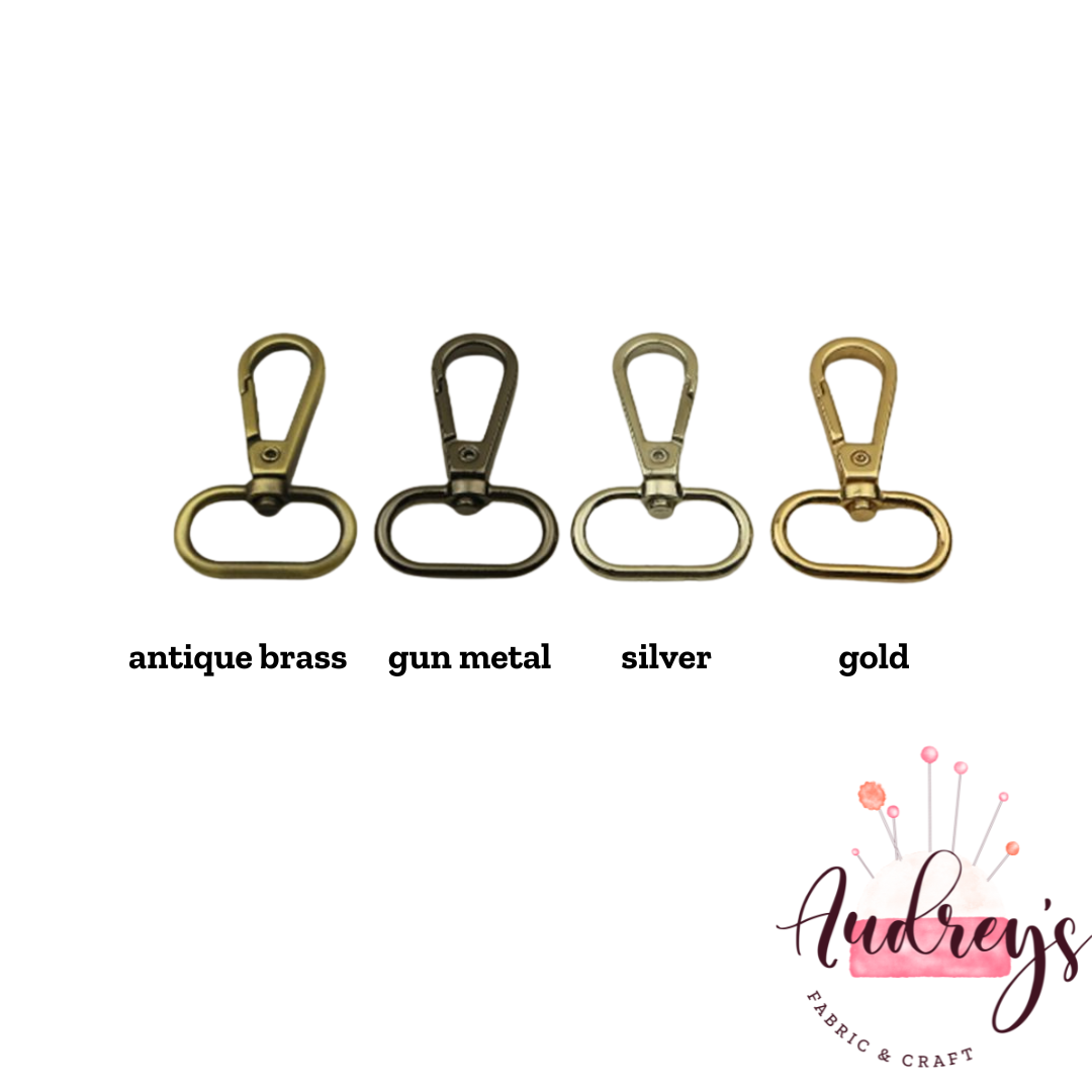 Gold | 25mm (1&#39;&#39;) Swivel Snap Hook Clips / Lobster Clasps