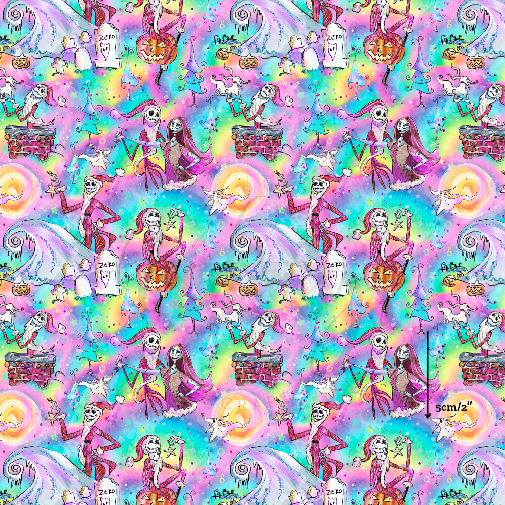 Nightmare Before Christmas, Fluorescent | Custom Quilting Cotton | 145cm wide