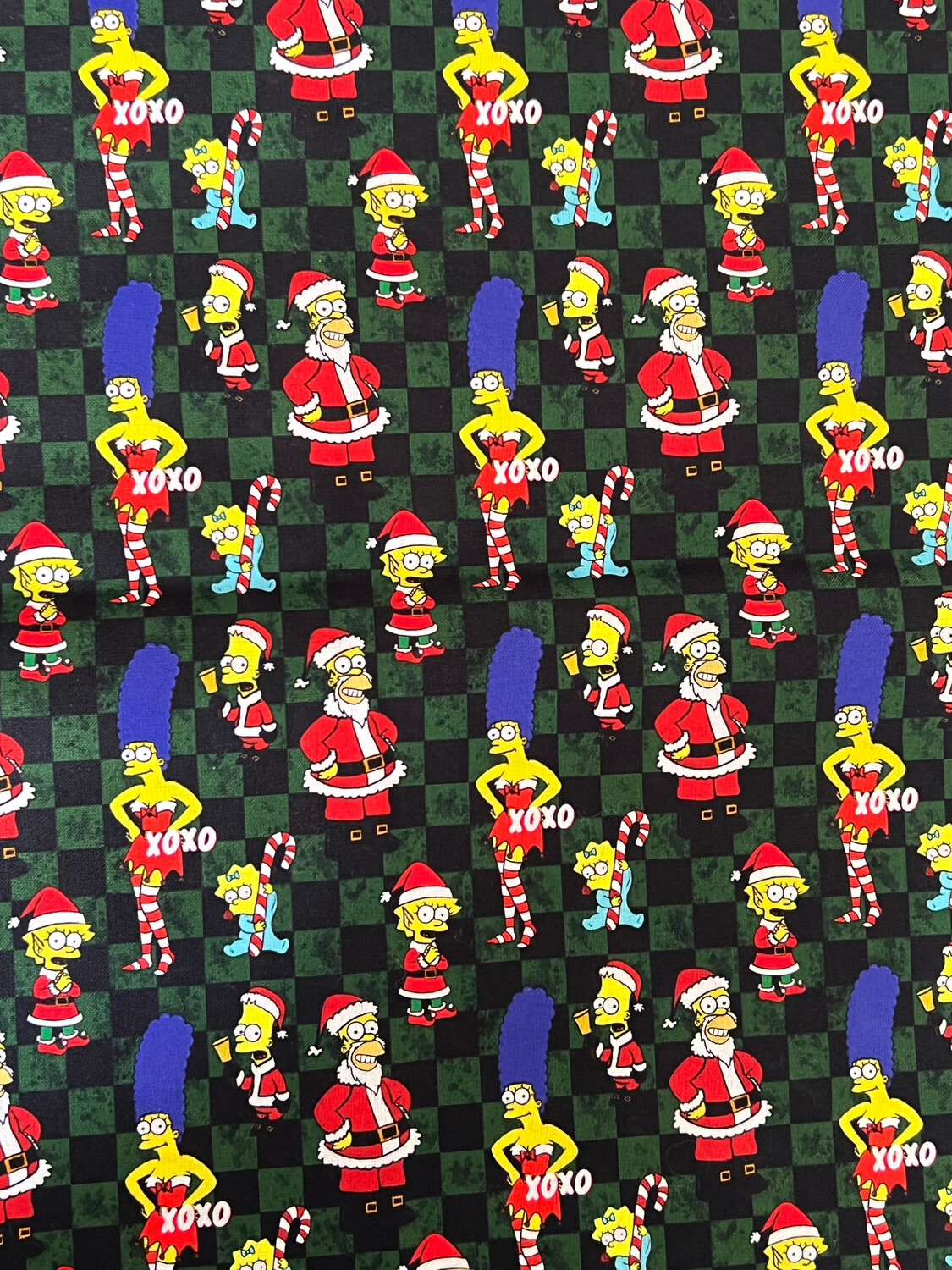 Simpsons Christmas | Custom Quilting Cotton | 145cm wide - 0.55m Piece
