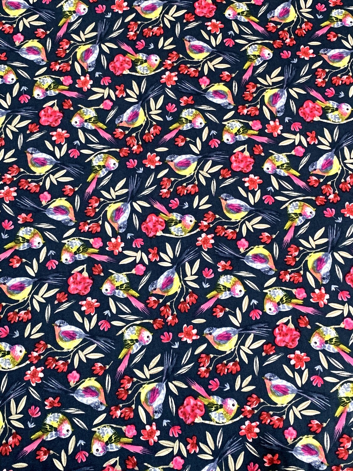 Vibrant Birds | Quilting Cotton | 112cm wide - 1m Piece