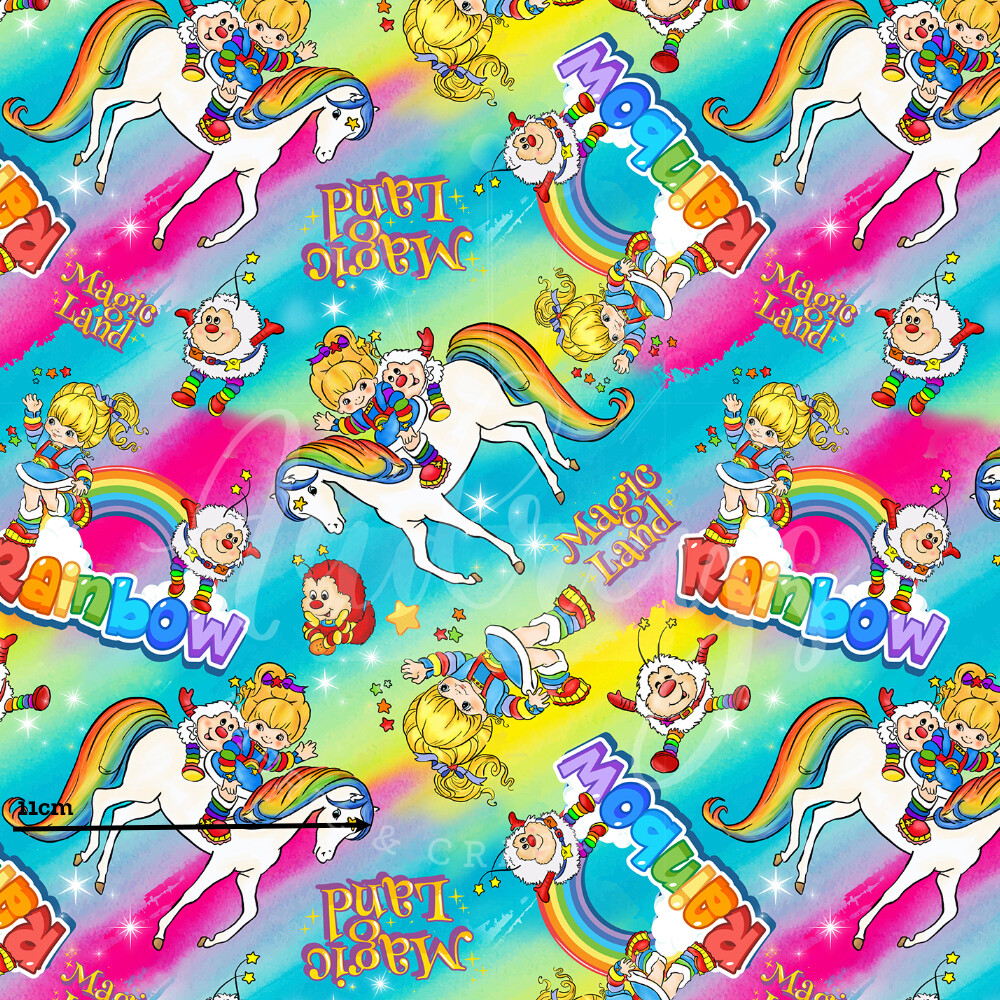 Rainbow Brite Magic Land | Digital-Print Cotton Lycra 240gsm | 150cm wide