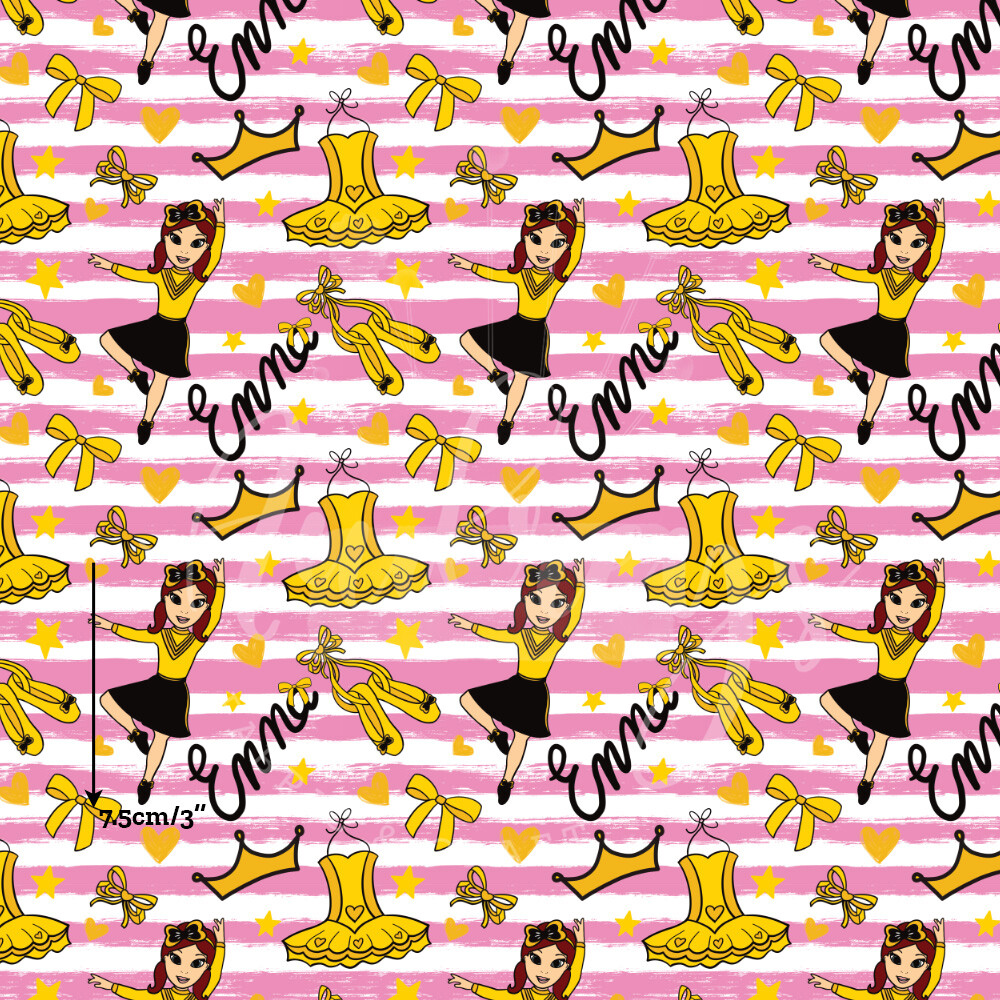 Emma, Pink Stripes | Digital-Print Cotton Lycra 240gsm | 150cm wide