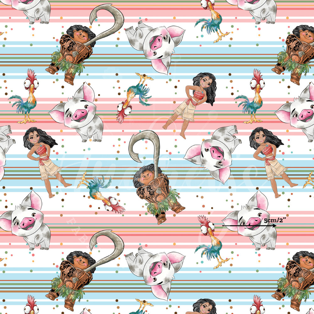 Moana Toss | Digital-Print Cotton Lycra 240gsm | 150cm wide