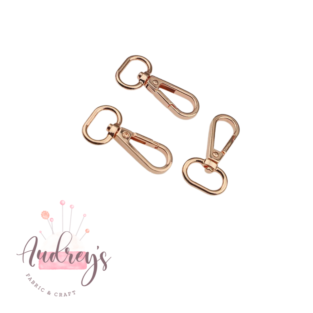 Rose Gold | 20mm (3/4&#39;&#39;) Swivel Snap Hook Clips / Lobster Clasps