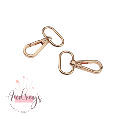 Rose Gold | 25mm (1'') Swivel Snap Hook Clips / Lobster Clasps