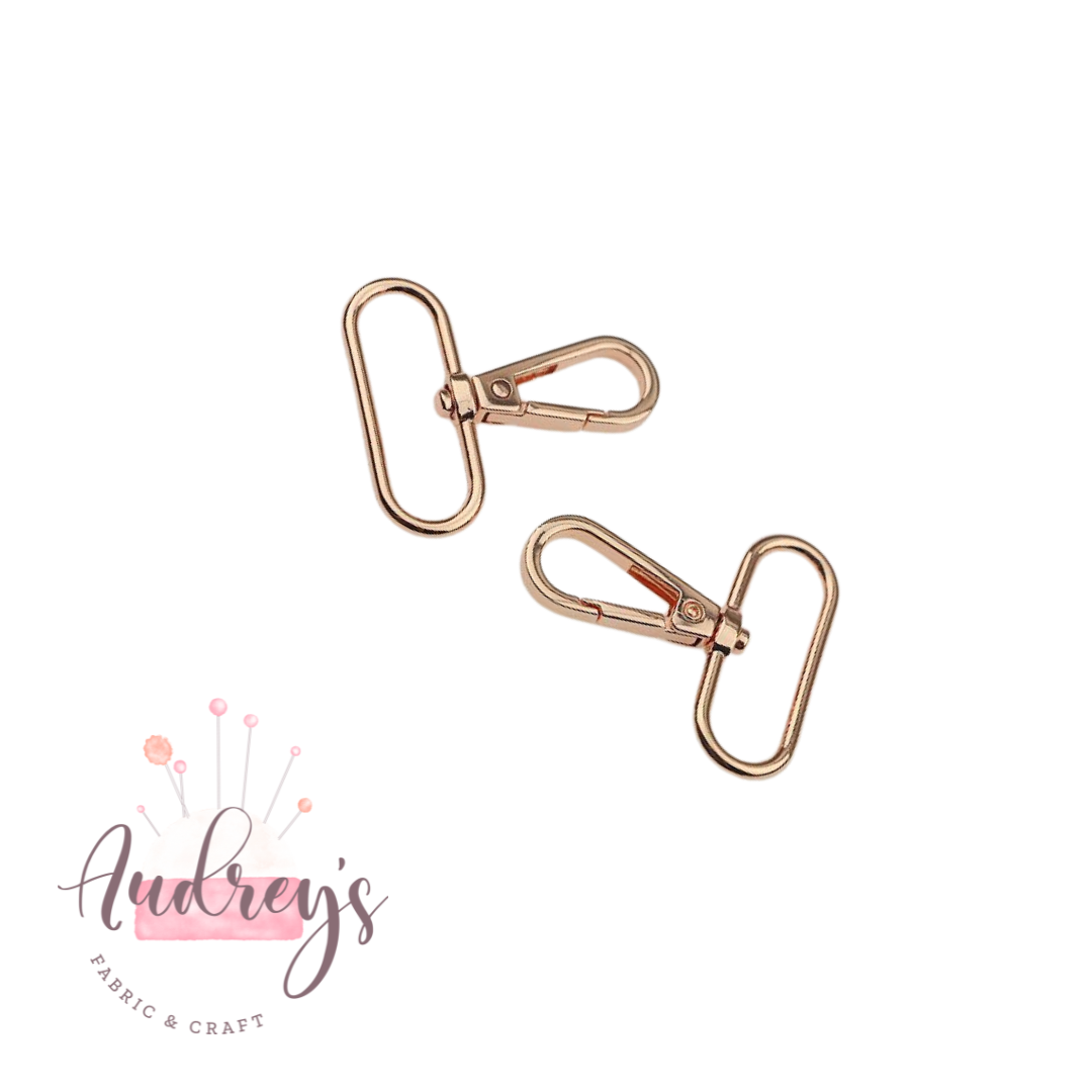 Rose Gold | 38mm (1.5&#39;&#39;) Swivel Snap Hook Clips / Lobster Clasps