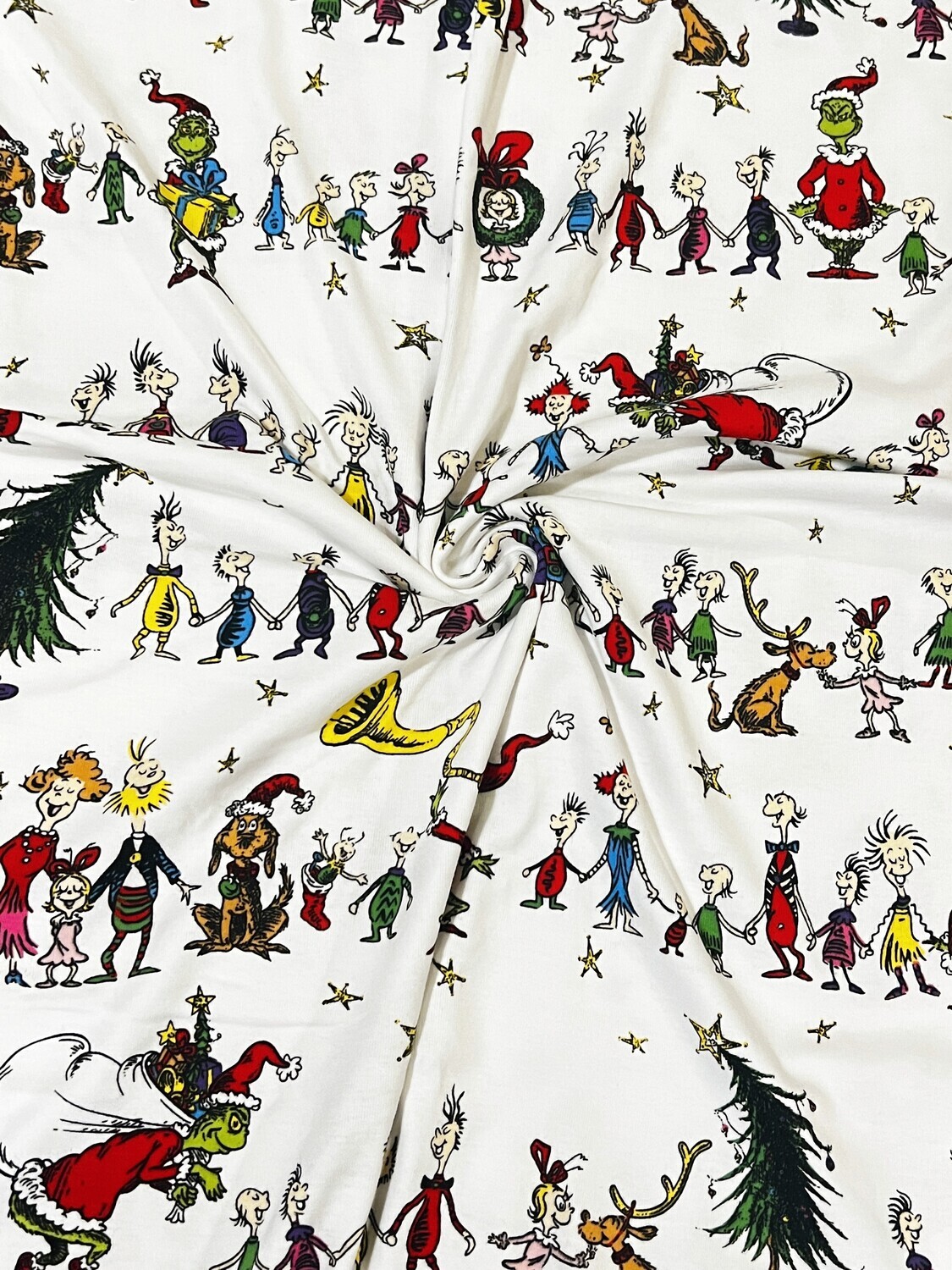 Grinch Family | Licensed Cotton Jersey, 220gsm | 150cm Wide - 1.15m Piece