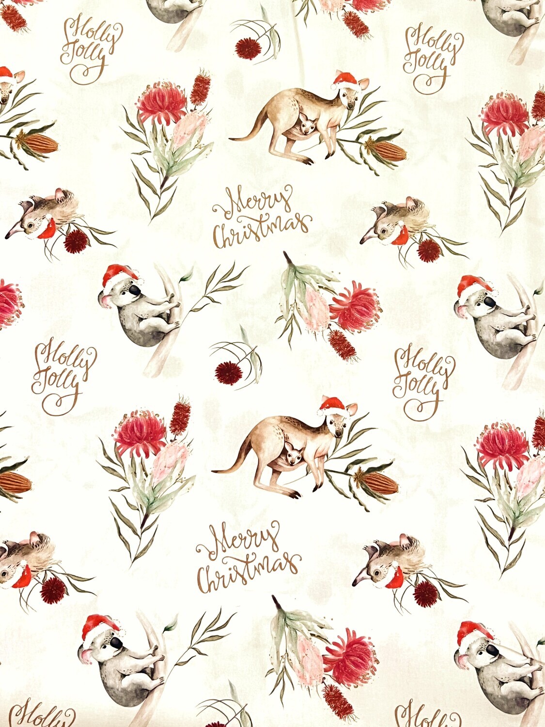 Australian Christmas | Lightweight Cotton Canvas | 145cm wide