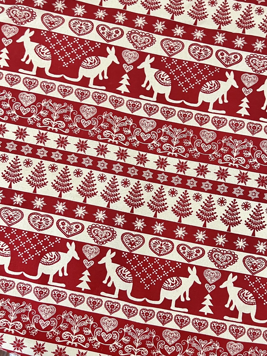 Scandi Christmas Stripes | Furnishing Cotton Woven | 112cm wide - 0.9m Piece