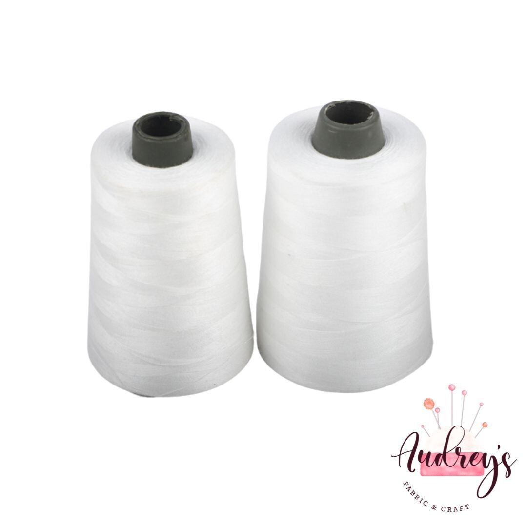 White | All-Purpose Sewing &amp; Overlocking Thread | 6000m Spool