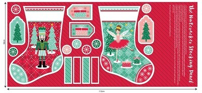 Nutcracker Stocking Panel | Quilting Cotton Activity Panel