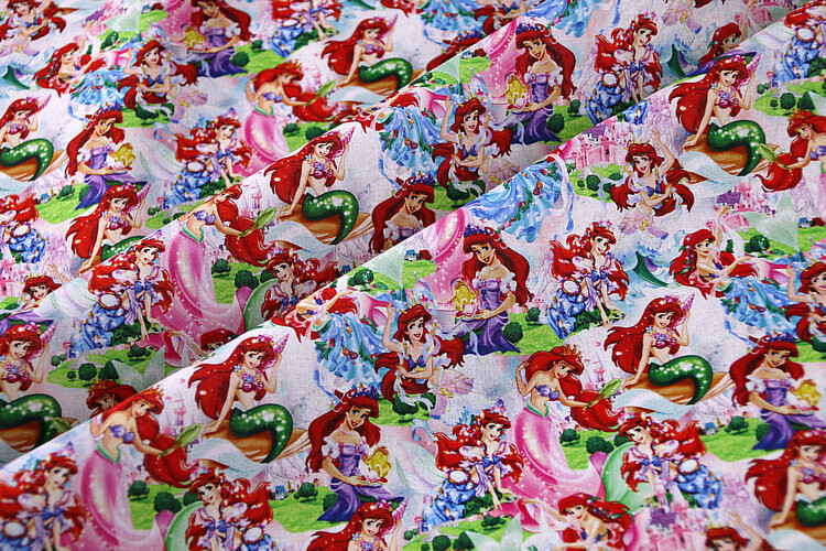 Little Mermaid Ariel, Pretty | Custom Quilting Cotton | 145cm wide - 0.45m Piece