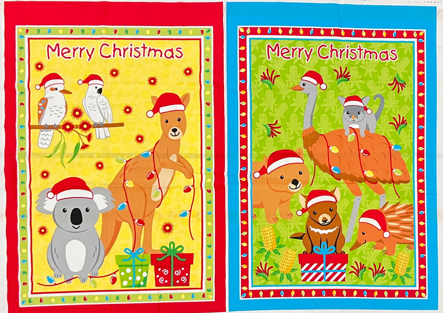 Aussie Animals Santa Sacks | Quilting Cotton Activity Panel