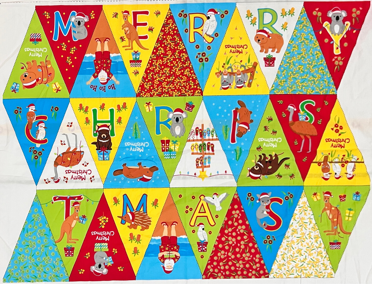 Aussie Animals Bunting | Quilting Cotton Activity Panel