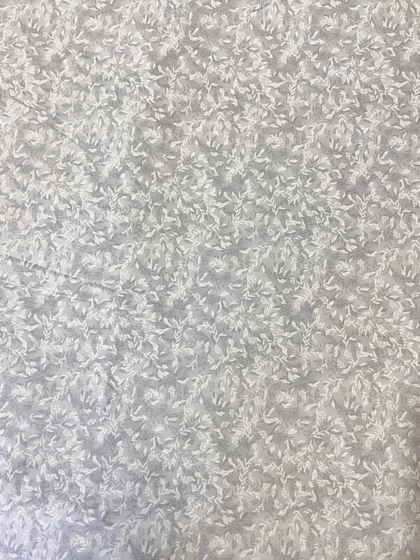 Light Grey, Vines | Extra-Wide Quilt Backing Quilting Cotton | 270cm wide