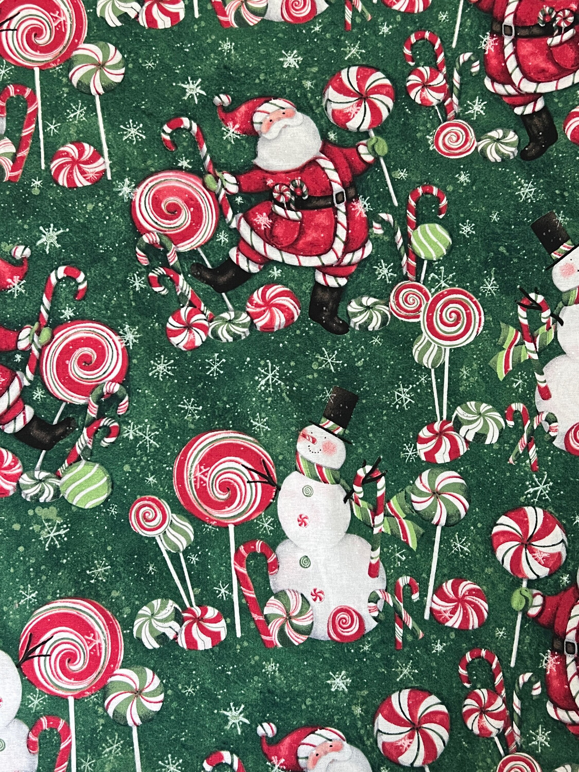 Dancing Santa | Quilting Cotton | 112cm Wide - 0.5m Piece