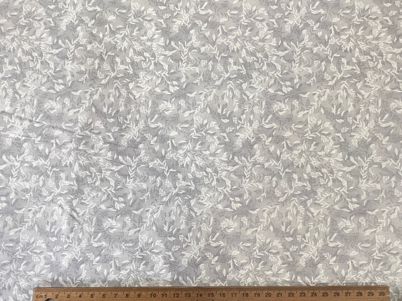 Light Grey, Vines | Extra-Wide Quilt Backing Quilting Cotton | 270cm wide