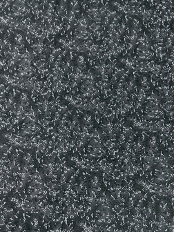 Charcoal, Vines | Extra-Wide Quilt Backing Quilting Cotton | 270cm wide