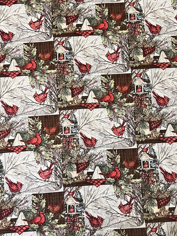 Christmas Window Scene | Quilting Cotton | 112cm Wide