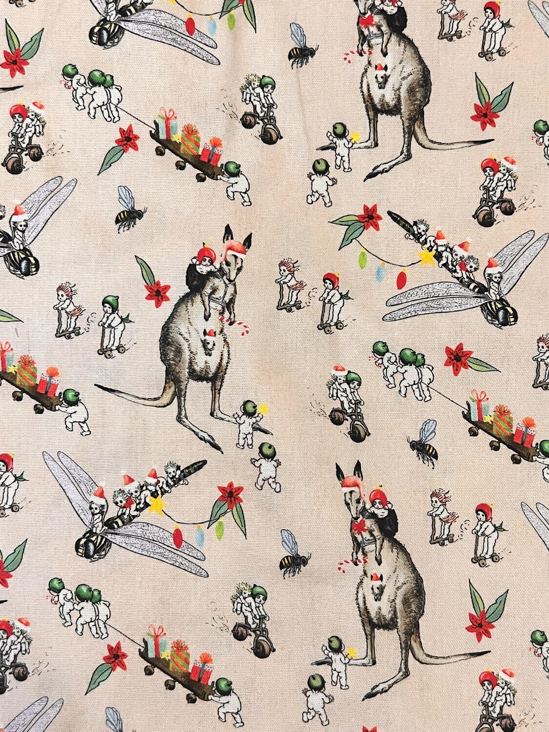 Gumnut Babies Christmas | Lightweight Cotton Canvas | 145cm wide