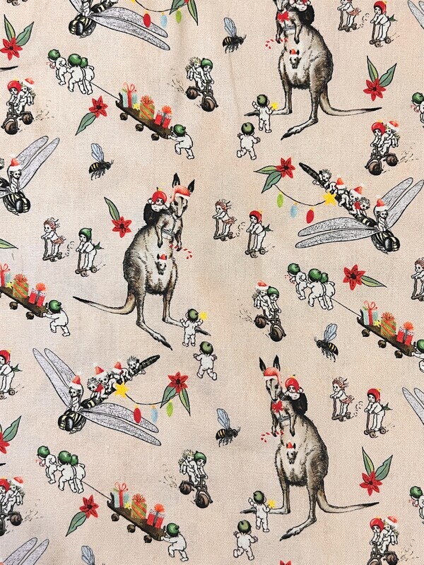 Gumnut Babies Christmas | Lightweight Cotton Canvas | 145cm wide