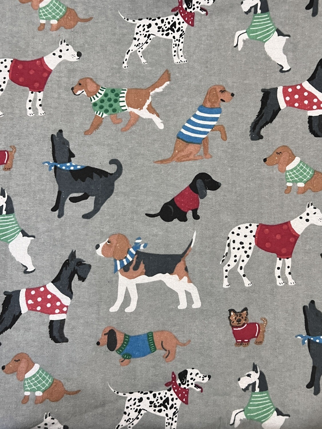 Dog Walk | Cotton Flannelette | 112cm wide - 1.15m Piece