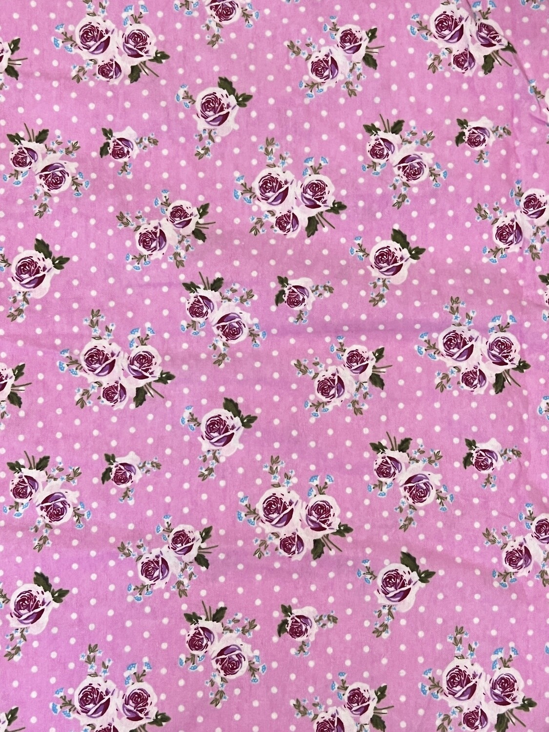 Roses on Polka | Cotton Flannelette | 112cm wide