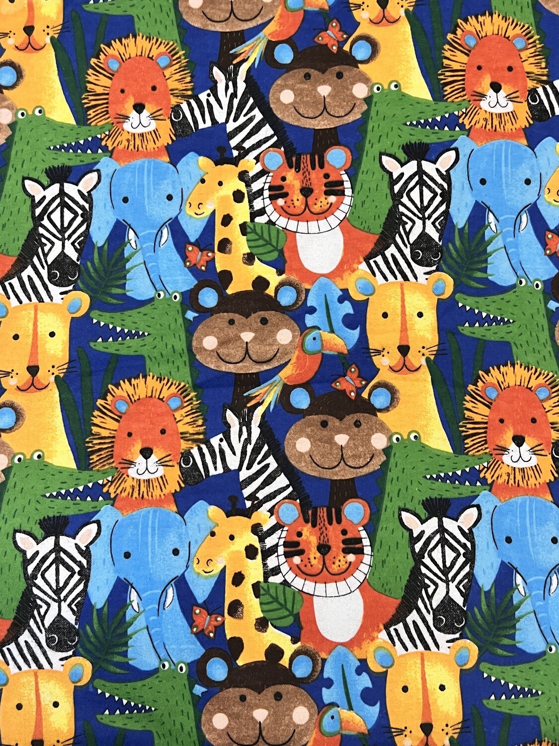 Animal Kingdom | Cotton Flannelette | 112cm wide - 0.95m Piece