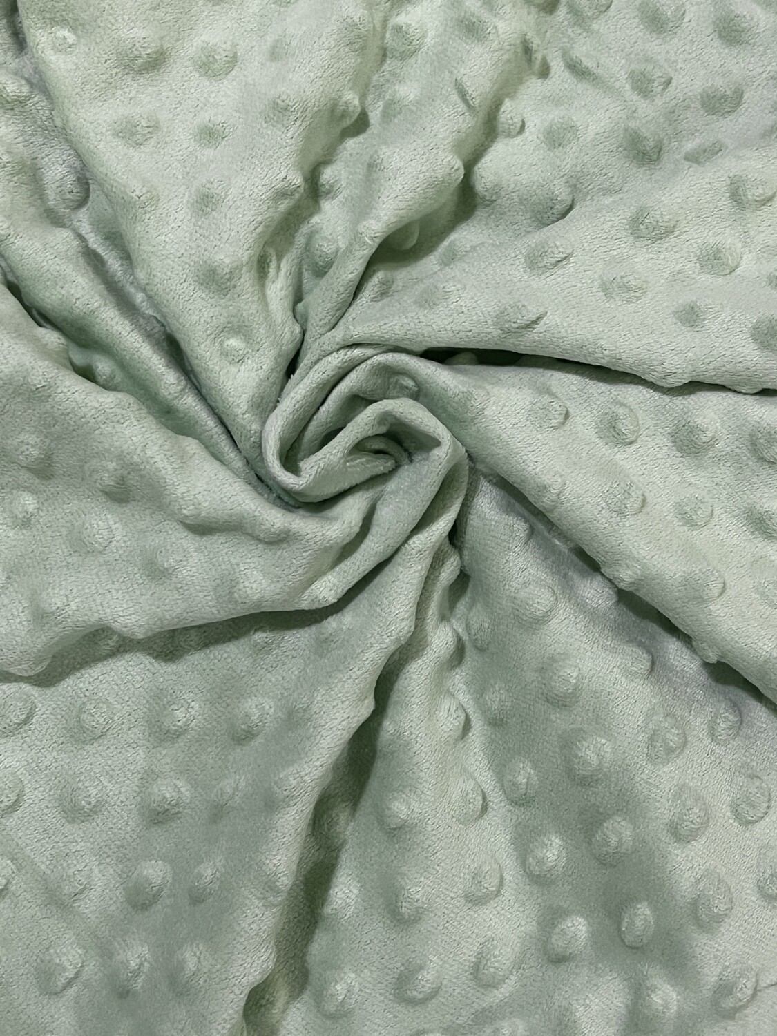 Light Sage | Extra-Wide Premium Minky Dot Fabric | 225cm Wide