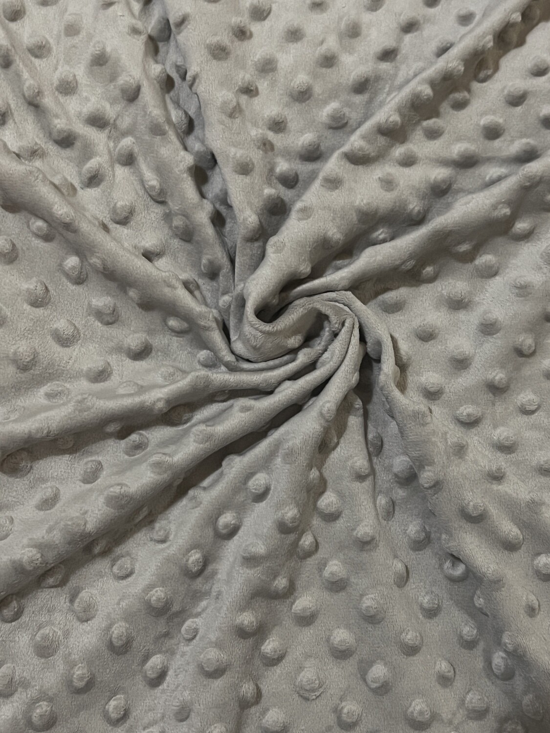 Medium Grey | Extra-Wide Premium Minky Dot Fabric | 225cm Wide