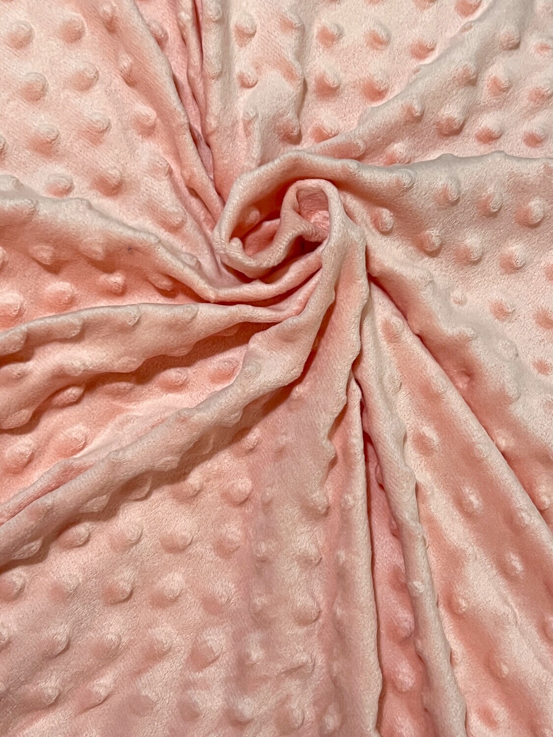 Coral Pink | Extra-Wide Premium Minky Dot Fabric | 225cm Wide - 1m Piece