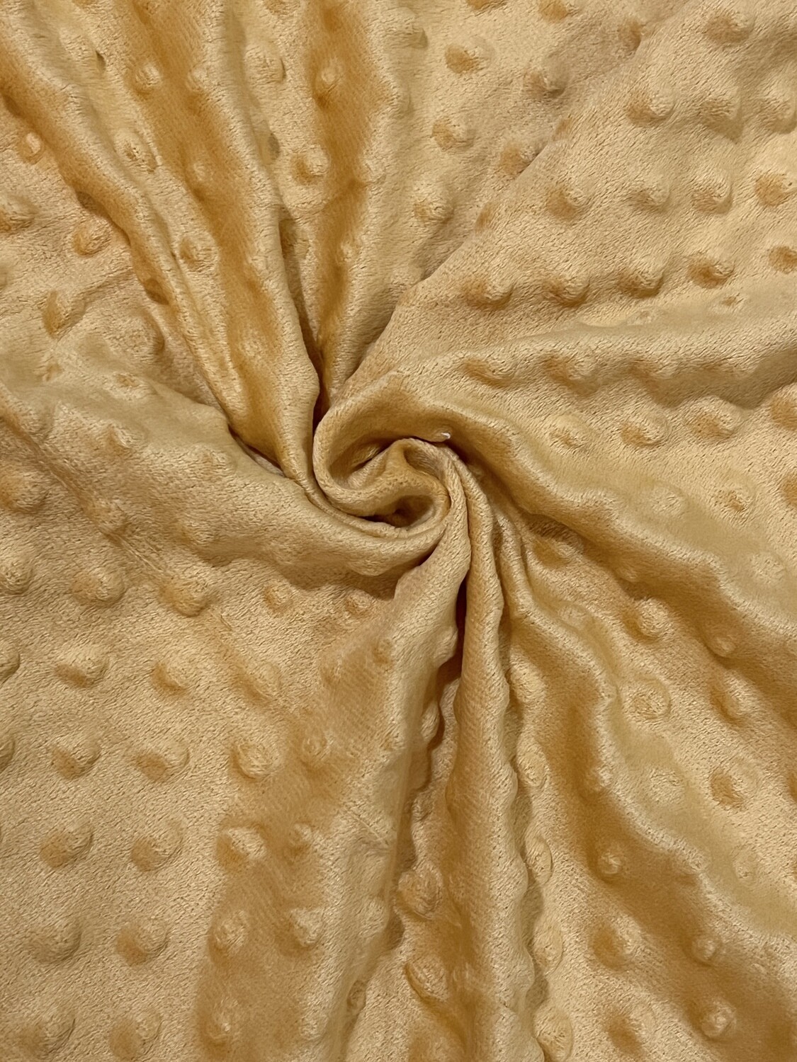 Mustard | Extra-Wide Premium Minky Dot Fabric | 225cm Wide