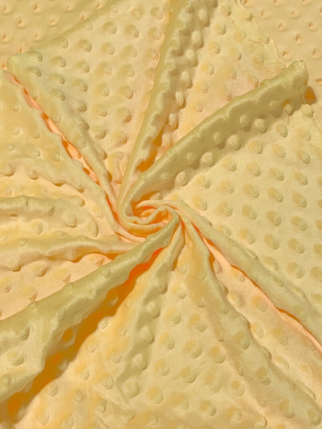 Sunflower Yellow | Premium Minky Dot Fabric | 180cm Wide - Remnants