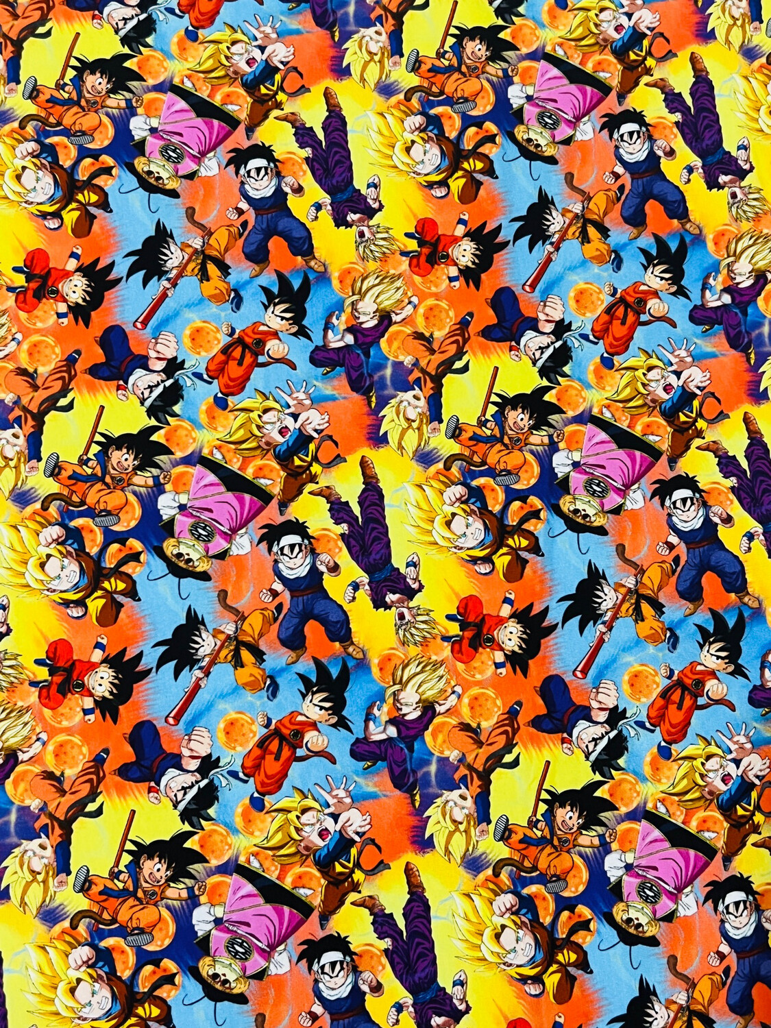 Dragon Ball Z Toss | Digital-Print Cotton Lycra 240gsm | 150cm wide