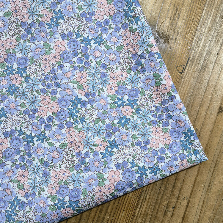 Tilly Blue | Twill-weave Cotton Woven | 160cm Wide - 1.45m Piece