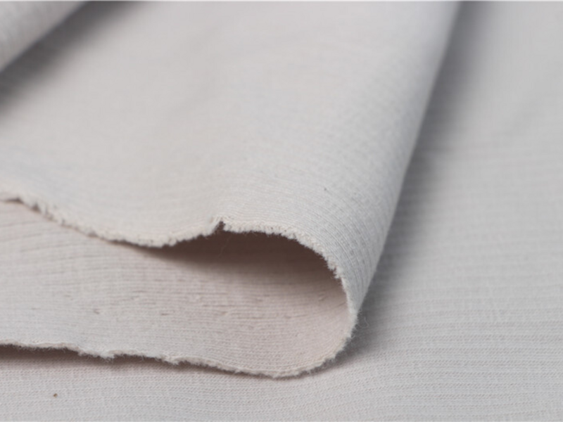 Sandy Beige | Ribbed Cotton Jersey Knit, 360gsm | 140cm Wide