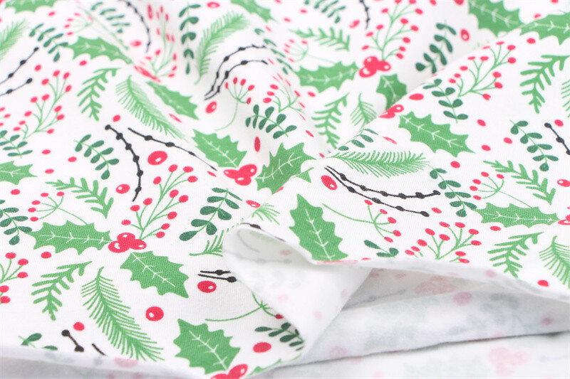Xmas Holly Berries | Cotton Lycra, 210gsm | 175cm Wide