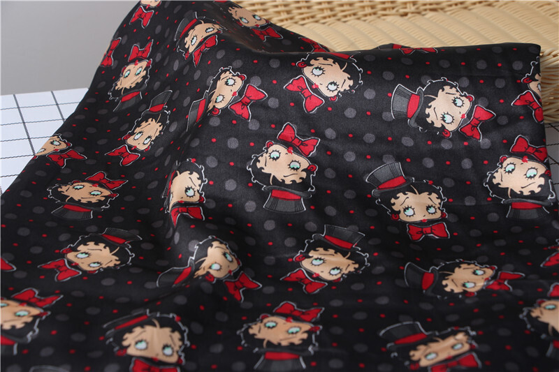 Betty Boop Polka | Licensed Satin | 150cm Wide
