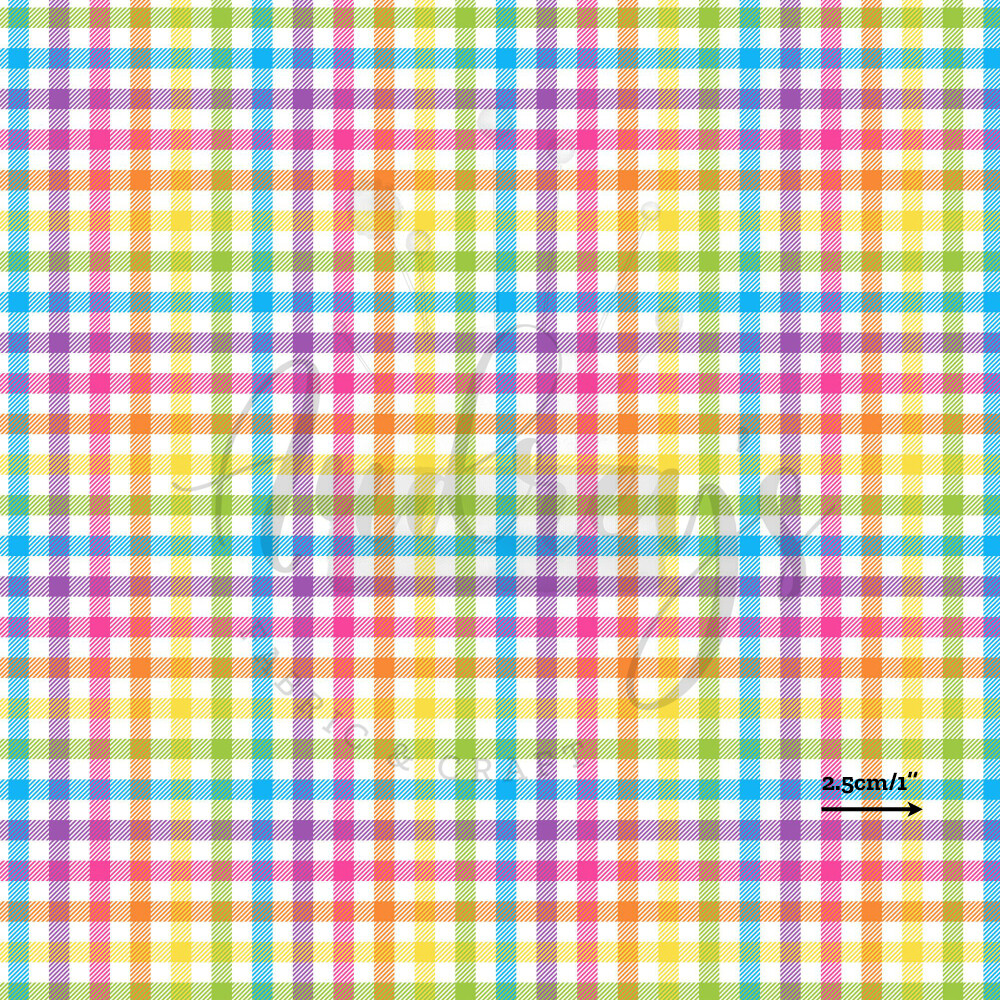 Rainbow Gingham | Digital-Print Cotton Woven | 145cm wide