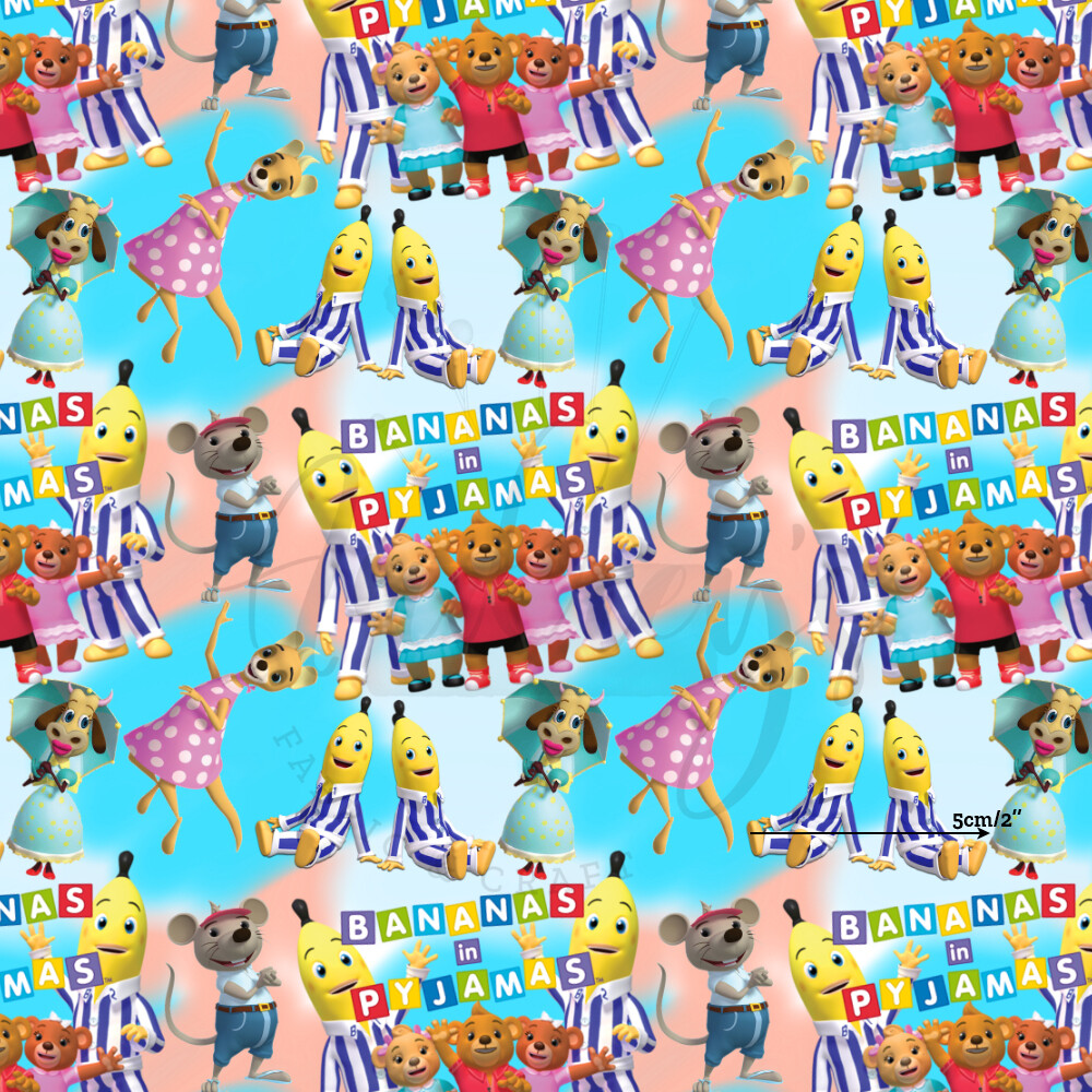 PJ Bananas | Digital-Print Cotton Woven | 145cm wide