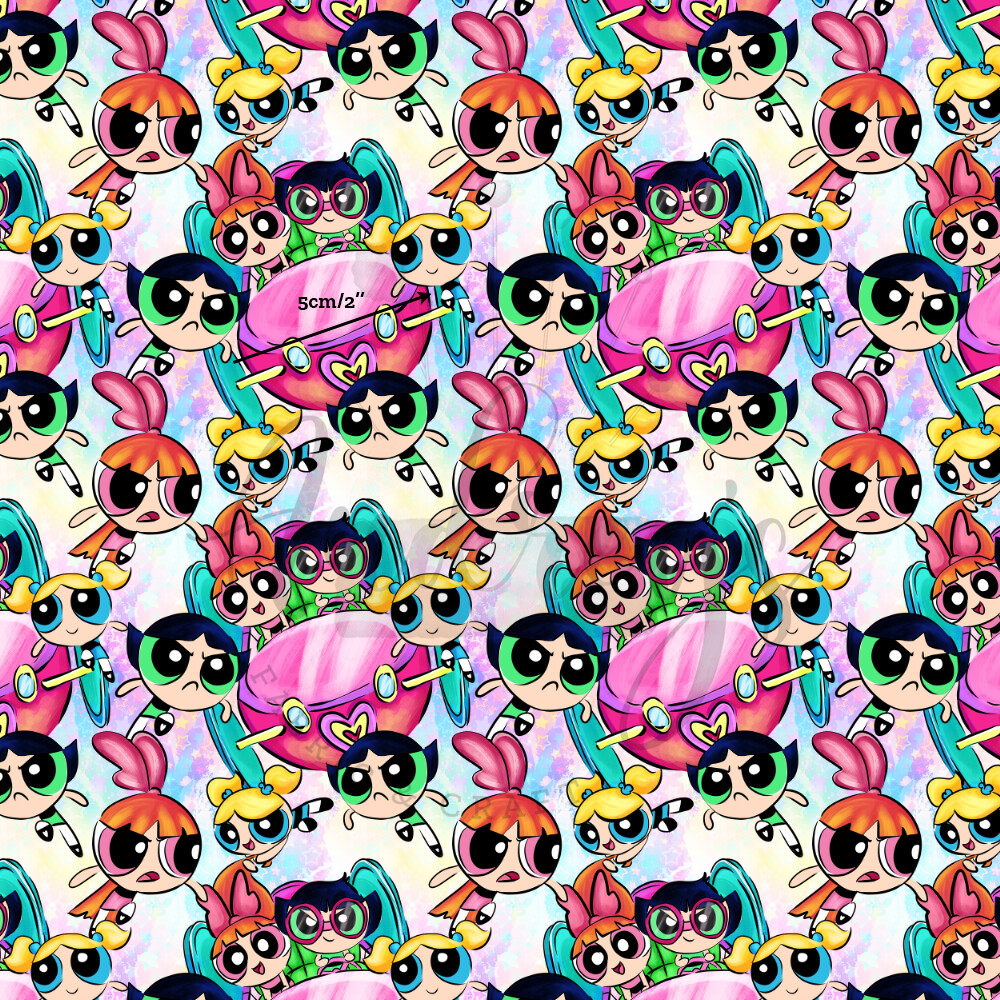 Powerpuff Girls | Digital-Print Cotton Woven | 145cm wide