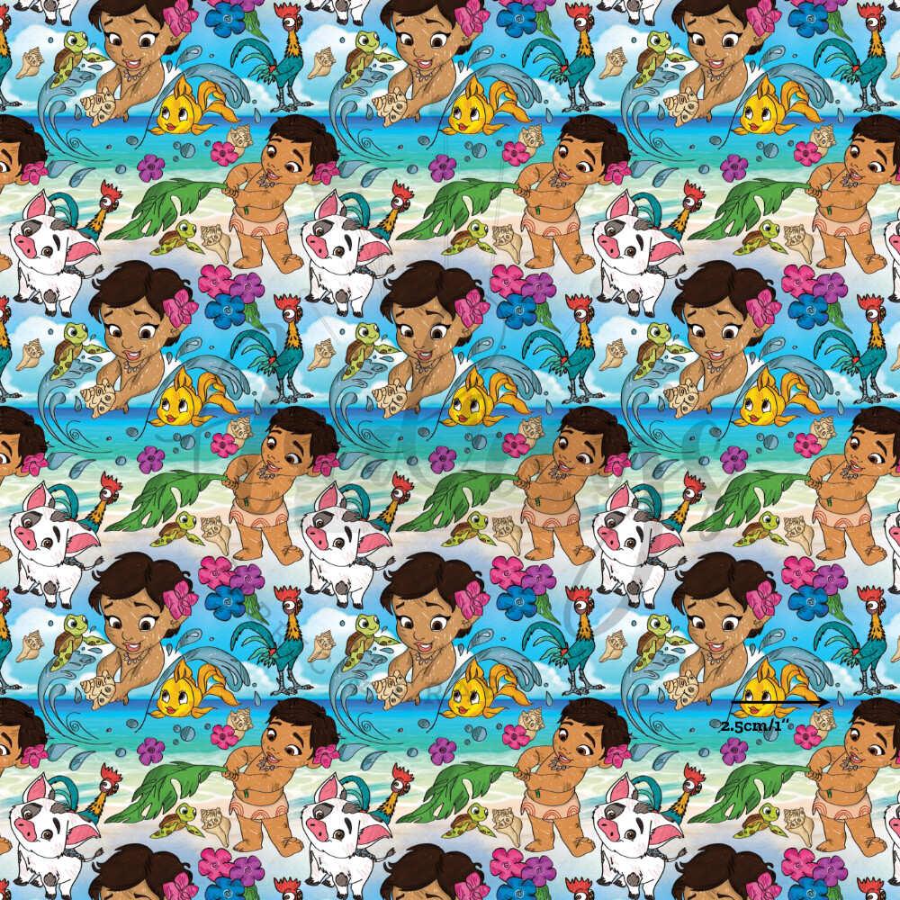 Baby Moana | Digital-Print Cotton Woven | 145cm wide