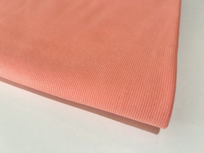 Light Coral | Heavyweight 2x2 Ribbing | 100cm Wide