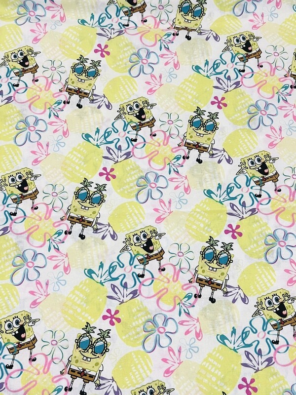 Spongebob, Tropical | Licensed Quilting Cotton | 112cm wide