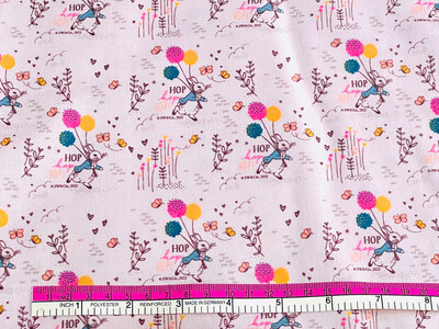 Peter Rabbit Hop, Lilac | Licensed Quilting Cotton | 112cm wide