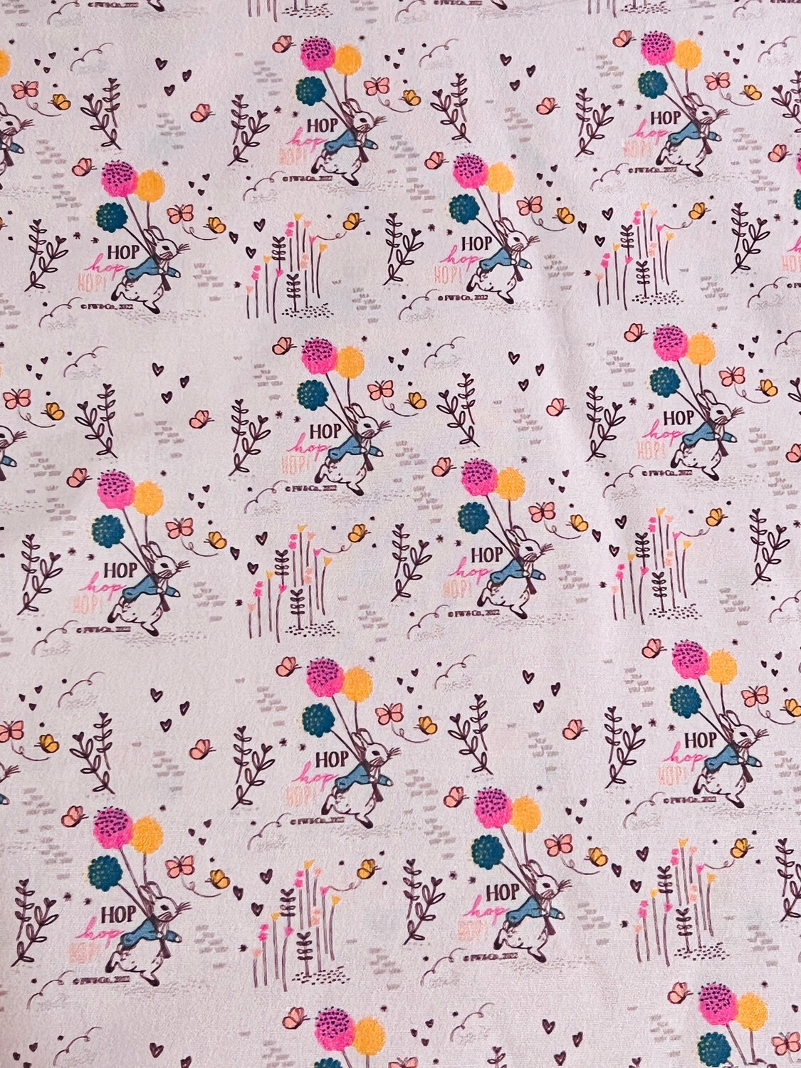 Peter Rabbit Hop, Lilac | Licensed Quilting Cotton | 112cm wide