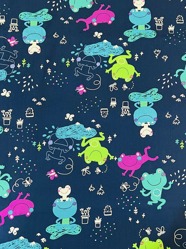 Happy Frogs | Cotton Poplin | 145cm wide