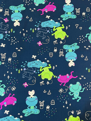 Happy Frogs | Cotton Poplin | 145cm wide