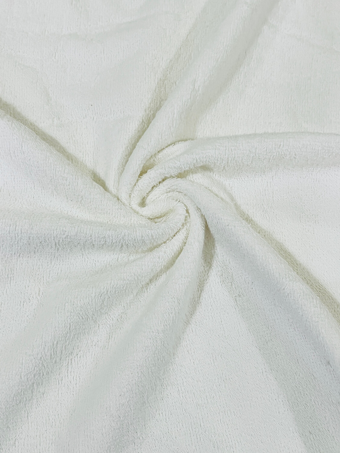 White | Double-Sided Cotton Terry Towelling | 158cm Wide